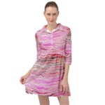 Pink Abstract Stripes Mini Skater Shirt Dress