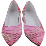 Pink Abstract Stripes Women s Block Heels 