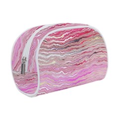 Pink Abstract Stripes Makeup Case (Small) from ArtsNow.com
