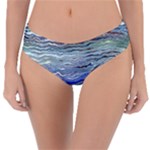 Blue Abstract Stripes Reversible Classic Bikini Bottoms