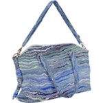 Blue Abstract Stripes Canvas Crossbody Bag