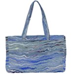 Blue Abstract Stripes Canvas Work Bag