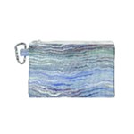 Blue Abstract Stripes Canvas Cosmetic Bag (Small)