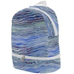 Blue Abstract Stripes Zip Bottom Backpack