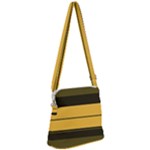 Vintage Yellow Zipper Messenger Bag