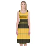 Vintage Yellow Midi Sleeveless Dress