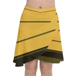 Vintage Yellow Chiffon Wrap Front Skirt