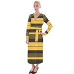 Vintage Yellow Velvet Maxi Wrap Dress