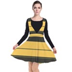 Vintage Yellow Plunge Pinafore Dress