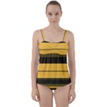 Vintage Yellow Twist Front Tankini Set