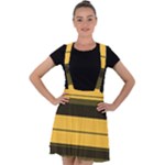 Vintage Yellow Velvet Suspender Skater Skirt