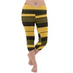 Vintage Yellow Lightweight Velour Capri Yoga Leggings