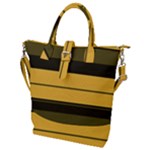 Vintage Yellow Buckle Top Tote Bag