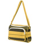 Vintage Yellow Front Pocket Crossbody Bag