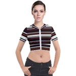 Classic Coffee Brown Short Sleeve Cropped Jacket