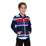 Casual Uniform Stripes Kids  Windbreaker