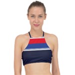 Casual Uniform Stripes Racer Front Bikini Top