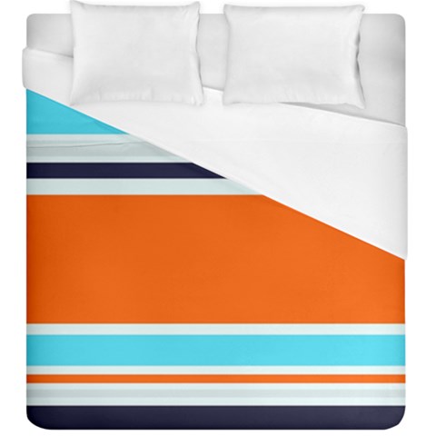 Tri Color Stripes Duvet Cover (King Size) from ArtsNow.com