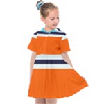 Tri Color Stripes Kids  Sailor Dress