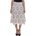 Pink And Brown Hearts Perfect Length Midi Skirt