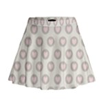 Pink And Brown Hearts Mini Flare Skirt