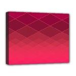 Hot Pink and Wine Color Diamonds Deluxe Canvas 20  x 16  (Stretched)