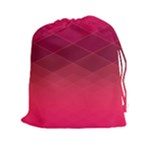 Hot Pink and Wine Color Diamonds Drawstring Pouch (2XL)