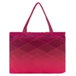 Hot Pink and Wine Color Diamonds Zipper Medium Tote Bag