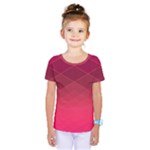 Hot Pink and Wine Color Diamonds Kids  One Piece Tee