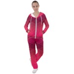 Hot Pink and Wine Color Diamonds Women s Tracksuit