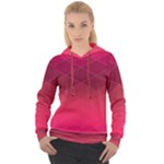 Hot Pink and Wine Color Diamonds Women s Overhead Hoodie