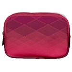 Hot Pink and Wine Color Diamonds Make Up Pouch (Small)