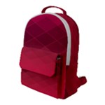 Hot Pink and Wine Color Diamonds Flap Pocket Backpack (Large)