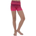 Hot Pink and Wine Color Diamonds Kids  Lightweight Velour Yoga Shorts