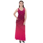 Hot Pink and Wine Color Diamonds Sleeveless Velour Maxi Dress