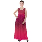 Hot Pink and Wine Color Diamonds Empire Waist Velour Maxi Dress