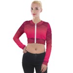 Hot Pink and Wine Color Diamonds Long Sleeve Cropped Velvet Jacket