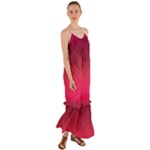 Hot Pink and Wine Color Diamonds Cami Maxi Ruffle Chiffon Dress