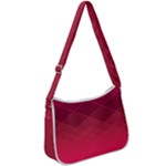 Hot Pink and Wine Color Diamonds Zip Up Shoulder Bag