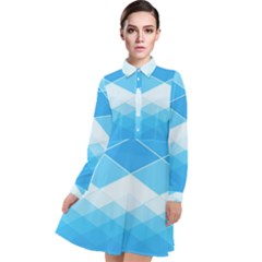 Long Sleeve Chiffon Shirt Dress 