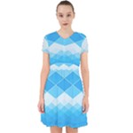 Light Blue and White Color Diamonds Adorable in Chiffon Dress