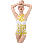 Arms of The Kingdom of Jerusalem Cross Front Low Back Swimsuit