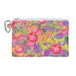 Red Liana Flower Canvas Cosmetic Bag (Large)