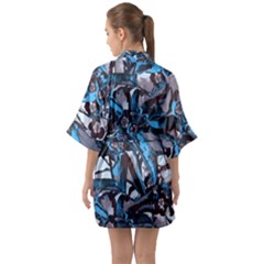 Half Sleeve Satin Kimono  