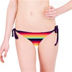 Contrast Rainbow Stripes Bikini Bottom