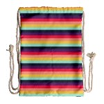 Contrast Rainbow Stripes Drawstring Bag (Large)