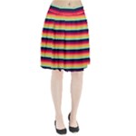 Contrast Rainbow Stripes Pleated Skirt