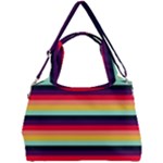 Contrast Rainbow Stripes Double Compartment Shoulder Bag