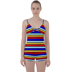 Tie Front Two Piece Tankini 