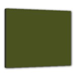 Army Green Solid Color Canvas 24  x 20  (Stretched)